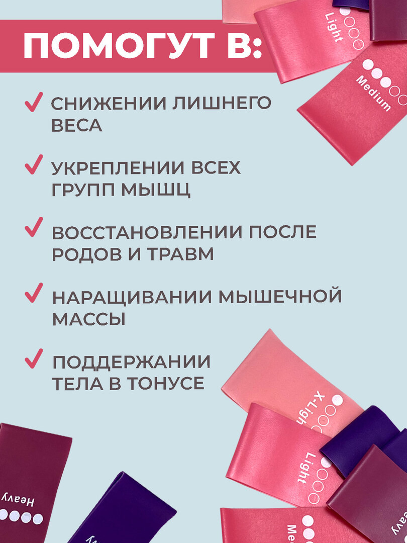 Фитнес резинки тканевые, набор из 3 шт.+мешочек,38 х 8см, эспандеры для йоги/эспандер тканевый