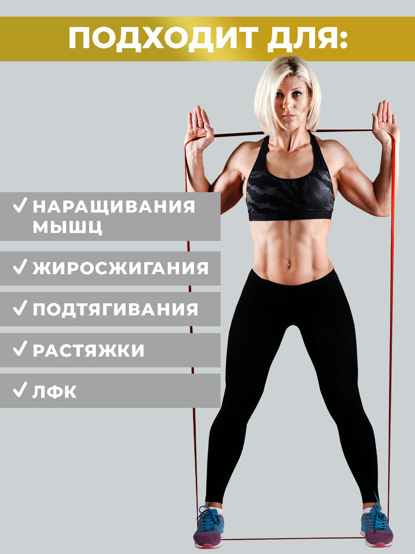 Резинка для фитнеса, жгут для тренировок, эспандер ленточный, резинка для турника нагрузка 9-16 кг, красная