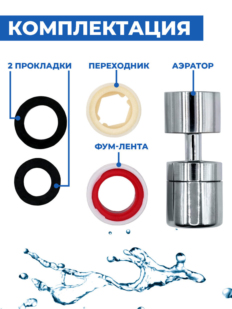 Насадка на кран для кухни Boomshakalaka, аэратор для смесителя, насадка на кухонный кран, водосберегающая, 1 режим
