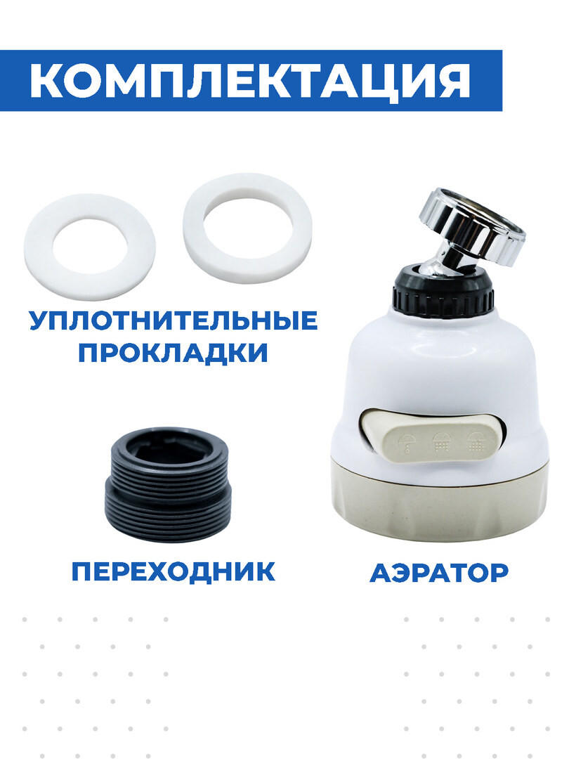 Насадка на кран для кухни Boomshakalaka, аэратор для смесителя, насадка на кухонный кран, водосберегающая, 1 режим