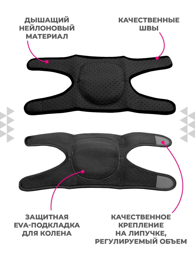 Спортивный наколенник Boomshakalaka, 1 шт., для танцев, гимнастики, волейбола, размер S, цвет черный