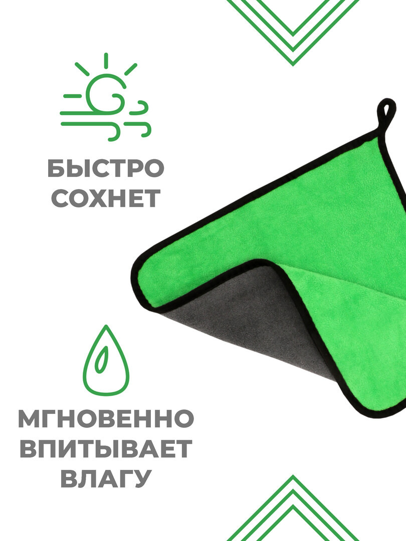Набор автополотенец Boomshakalaka, 2 шт., двухсторонние полотенца из микрофибры 400г/м, тряпки для уборки, автосалфетки, 30х30 см