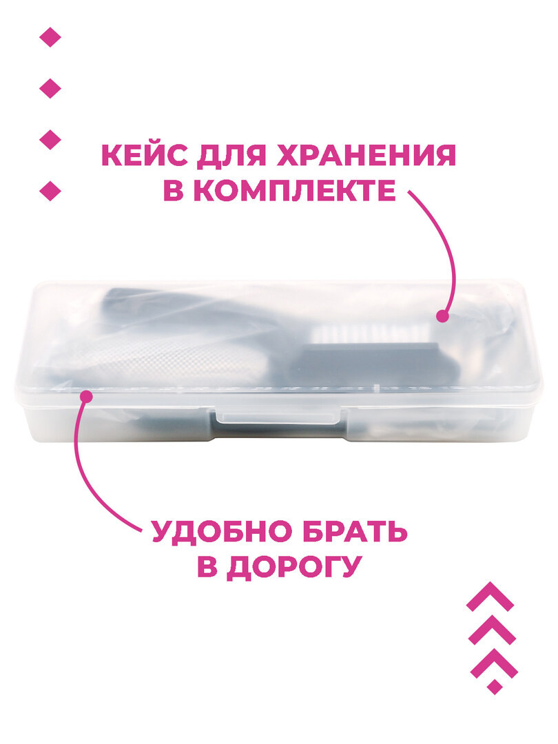 Многофункциональный набор для педикюра Boomshakalaka, 10 предметов, с кейсом