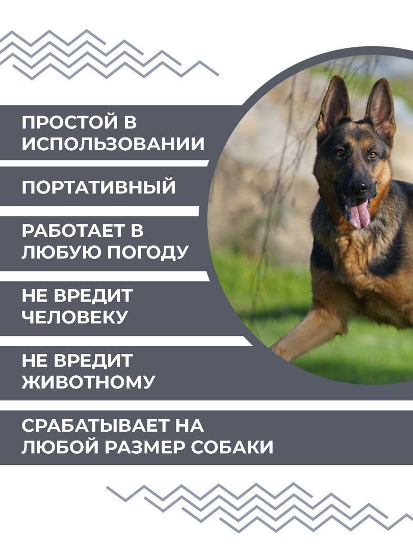 Отпугиватель собак ультразвуковой с фонариком, c функцией дрессировки, для защиты от животных