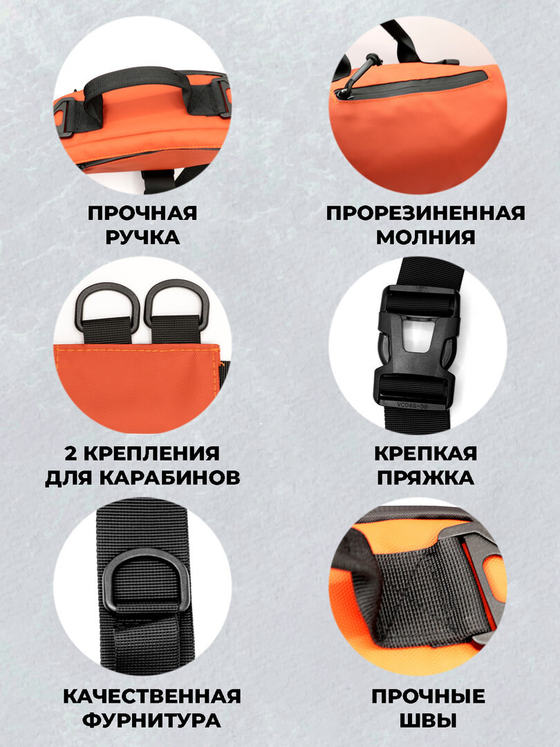 Сумка спортивная поясная, водоотталкивающая, черная
