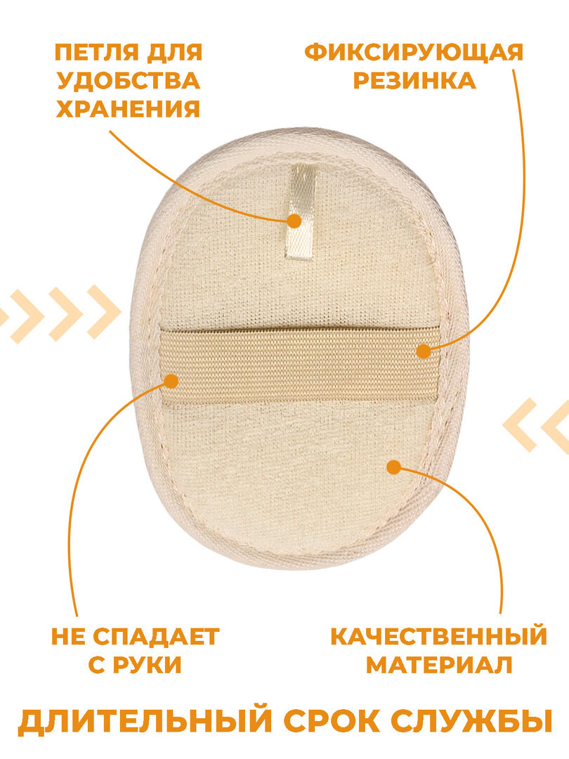 Набор массажных мочалок для тела, для душа, 2 шт, из люфы